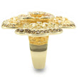 0W312 Gold Brass Ring with AAA Grade CZ in Multi Color
