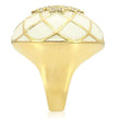 0W206 Gold Brass Ring with AAA Grade CZ in Clear