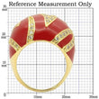 0W229 Gold Brass Ring with AAA Grade CZ in Clear
