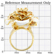1W040 Gold Brass Ring with AAA Grade CZ in Champagne