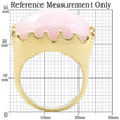 1W041 Gold Brass Ring with Synthetic in Rose
