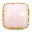 1W041 Gold Brass Ring with Synthetic in Rose