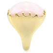 1W041 Gold Brass Ring with Synthetic in Rose