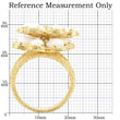 1W045 Gold Brass Ring with Synthetic in White