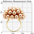 1W050 Gold Brass Ring with Synthetic in Champagne