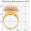 1W056 Gold Brass Ring with Synthetic in Champagne