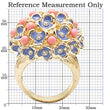 1W106 Gold Brass Ring with Semi-Precious in Rose