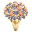 1W106 Gold Brass Ring with Semi-Precious in Rose