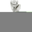 1W002 Rhodium Brass Ring with AAA Grade CZ in Clear