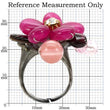 LOA595 Antique Tone Brass Ring with Assorted in Multi Color