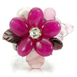 LOA595 Antique Tone Brass Ring with Assorted in Multi Color