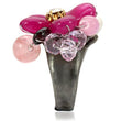 LOA595 Antique Tone Brass Ring with Assorted in Multi Color