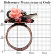 LOA596 Antique Tone Brass Ring with Assorted in Multi Color