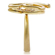 1W096 Matte Gold Brass Ring with AAA Grade CZ in Multi Color