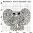 1W126 Imitation Rhodium Brass Brooches with AAA Grade CZ in Black Diamond