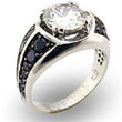 22208 Special Color 925 Sterling Silver Ring with AAA Grade CZ in Clear