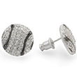 22213 Special Color 925 Sterling Silver Earrings with AAA Grade CZ in Jet