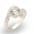 30122 High-Polished 925 Sterling Silver Ring with AAA Grade CZ in Clear