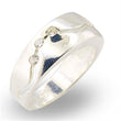 30336 High-Polished 925 Sterling Silver Ring with AAA Grade CZ in Clear