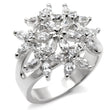 31820 High-Polished 925 Sterling Silver Ring with AAA Grade CZ in Clear