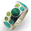 33904 High-Polished 925 Sterling Silver Ring with Epoxy in Multi Color