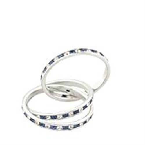 35109 High-Polished 925 Sterling Silver Ring with Top Grade Crystal in Montana