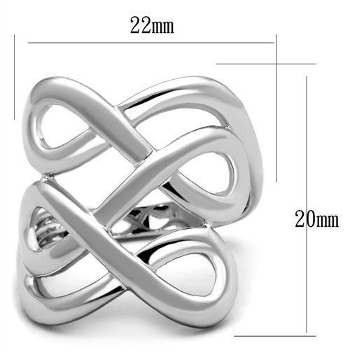 3W1076 Rhodium Brass Ring