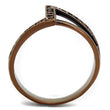 3W1162 IP Coffee light Brass Ring with AAA Grade CZ in Light Coffee