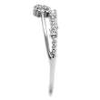3W1223 Rhodium Brass Ring with AAA Grade CZ in Clear