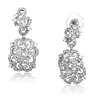 3W1252 Rhodium Brass Jewelry Sets with AAA Grade CZ in Clear