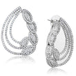 3W922 Rhodium Brass Jewelry Sets with AAA Grade CZ in Clear