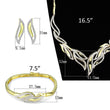 3W941 Gold+Rhodium Brass Jewelry Sets with AAA Grade CZ in Clear