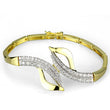 3W942 Gold+Rhodium Brass Jewelry Sets with AAA Grade CZ in Clear