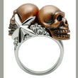 3W001 Special Color White Metal Ring with Top Grade Crystal in Clear