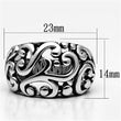 3W052 Rhodium Brass Ring