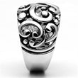 3W052 Rhodium Brass Ring