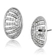 3W393 Rhodium Brass Earrings with AAA Grade CZ in Clear