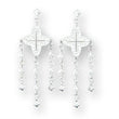 414222 High-Polished 925 Sterling Silver Earrings with AAA Grade CZ in Clear