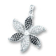 41608 High-Polished 925 Sterling Silver Pendant with AAA Grade CZ in Clear