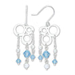 53903 High-Polished 925 Sterling Silver Earrings with Synthetic in Sea Blue