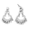 6X267 High-Polished 925 Sterling Silver Earrings with AAA Grade CZ in Clear
