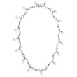 Necklace,925 Sterling Silver,Rhodium,Synthetic,White,Pearl,Young line,Trendy