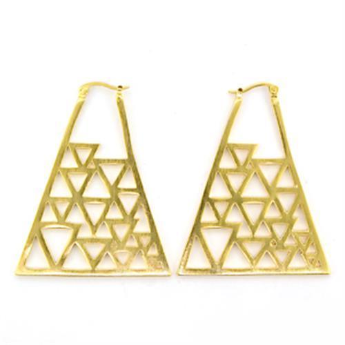 81017 Gold & Brush Brass Earrings
