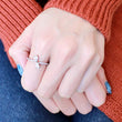DA139 High polished (no plating) Stainless Steel Ring with AAA Grade CZ in Clear