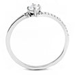 DA152 High polished (no plating) Stainless Steel Ring with AAA Grade CZ in Clear