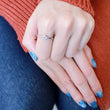 DA152 High polished (no plating) Stainless Steel Ring with AAA Grade CZ in Clear
