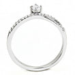 DA153 High polished (no plating) Stainless Steel Ring with AAA Grade CZ in Clear