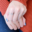 DA153 High polished (no plating) Stainless Steel Ring with AAA Grade CZ in Clear