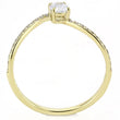 DA256 IP Gold(Ion Plating) Stainless Steel Ring with AAA Grade CZ in Clear