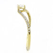 DA256 IP Gold(Ion Plating) Stainless Steel Ring with AAA Grade CZ in Clear